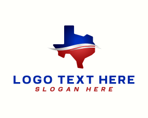 Nation - Texas Political Map logo design