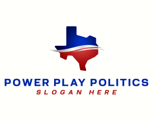 Politics - Texas Political Map logo design