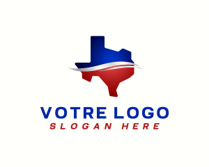 United States - Texas Political Map logo design
