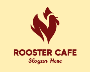 Rooster - Flame Chicken Rooster logo design