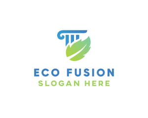 Eco Law Column logo design