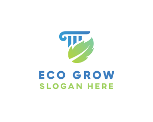 Eco Law Column logo design