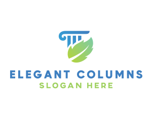 Eco Law Column logo design