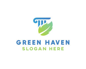 Eco Law Column logo design