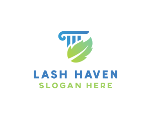 Eco Law Column logo design