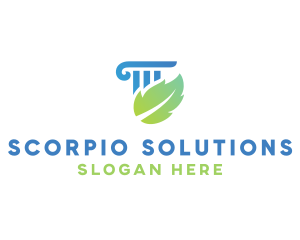 Eco Law Column logo design