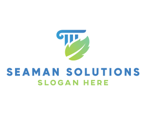 Eco Law Column logo design