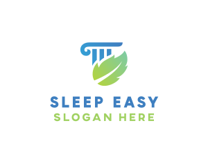 Eco Law Column logo design