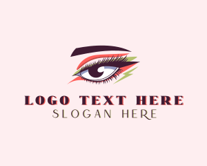 Lightning Bolt - Eyeshadow Makeup Cosmetics logo design