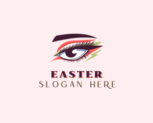 Eyelash - Eyeshadow Makeup Cosmetics logo design