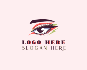 Makeup Artist - Eyeshadow Makeup Cosmetics logo design