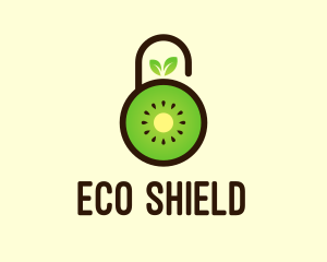 Kiwi Eco Lock  logo design