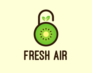 Kiwi Eco Lock  logo design