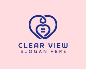 Heart Window Property logo design