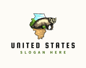 American Badger Illinois logo design