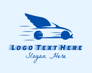 Car Rental - Fast Flying Car logo design
