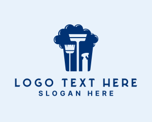 Disinfect - Home Sanitation Cleaning logo design