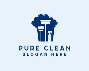 Home Sanitation Cleaning logo design