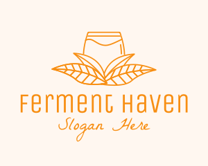 Fermentation - Organic Leaf Kombucha logo design