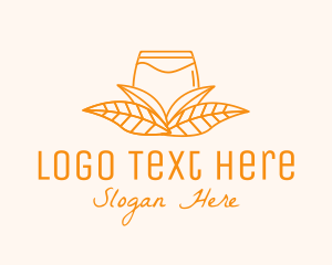 Orange - Organic Leaf Kombucha logo design