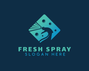 Bubble Spray Cleaning logo design