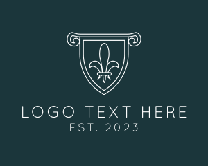 Secured - Medieval Fleur De Lis Insignia logo design