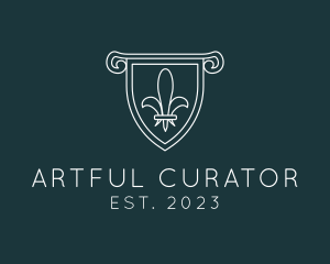 Medieval Fleur De Lis Insignia logo design