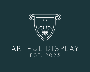 Medieval Fleur De Lis Insignia logo design