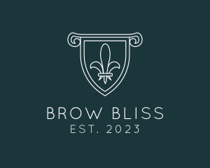 Medieval Fleur De Lis Insignia logo design