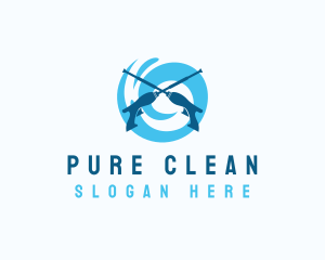 Pressure Washer Cleaning logo design