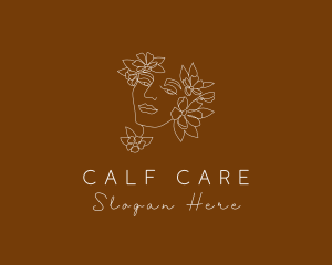 Floral Woman Facial Clinic logo design