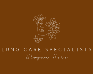 Floral Woman Facial Clinic logo design