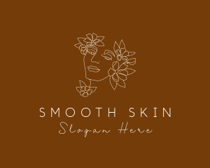 Floral Woman Facial Clinic logo design