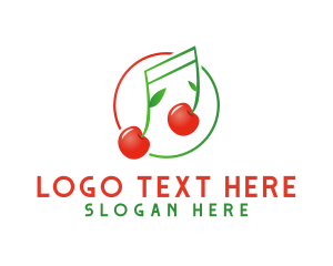 Song - Musical Cherry Fruit logo design