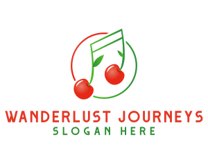 Playlist - Musical Cherry Fruit logo design