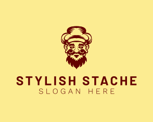 Mustache Hat Man logo design