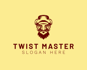 Mustache Hat Man logo design