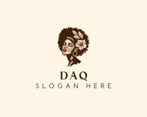 Skincare - Afro Woman Beauty logo design