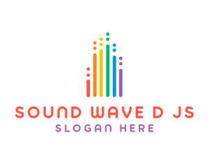 Dj - DJ Rainbow Music Audio logo design