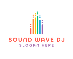 Dj - DJ Rainbow Music Audio logo design