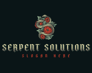 Luxury Serpent Flower logo design