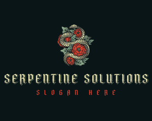 Luxury Serpent Flower logo design