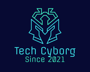 Cyborg - Cyborg Robot Helmet logo design