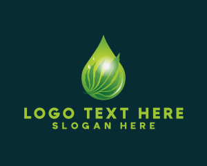 Extract - Herb Cannabis Droplet logo design