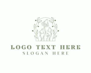 Wellness - Fungus Organic Shrooms logo design