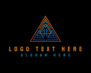 Monetary - Triangle Tribal Pyramid logo design