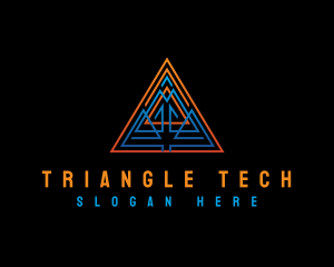 Triangle Tribal Pyramid logo design