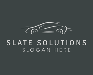 Gray Sports Car Race logo design