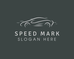 Gray Sports Car Race logo design