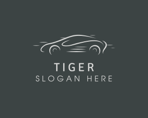 Sports Car - Gray Sports Car Race logo design